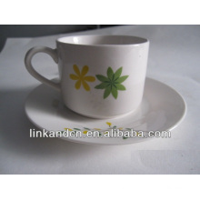 Haonai elegance ceramic cup and saucer with custom design